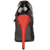 Preto Vermelho 15 cm DOMINA-442 calçados femininos com salto alto