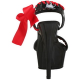 Preto Vermelho Verniz 15 cm DELIGHT-615 Sapatos Stiletto Salto Agulha