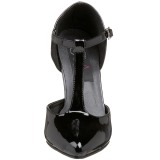 Preto Verniz 10,5 cm VANITY-415 Scarpin Saltos Altos para Homens