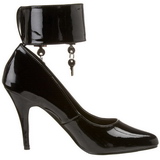 Preto Verniz 10,5 cm VANITY-434 Scarpin Saltos Altos para Homens