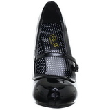Preto Verniz 12 cm retro vintage CUTIEPIE-02 sapatos scarpin salto alto
