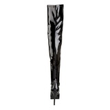 Preto Verniz 13,5 cm INDULGE-3000 Botas Ate A Coxa para Homens