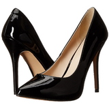 Preto Verniz 13 cm AMUSE-20 Scarpin Saltos Altos para Homens
