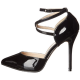 Preto Verniz 13 cm AMUSE-25 sapato scarpin para noite de gala
