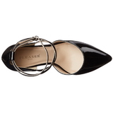 Preto Verniz 13 cm AMUSE-25 sapato scarpin para noite de gala