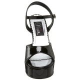 Preto Verniz 13 cm DOLLY-09 Saltos Altos para Homens
