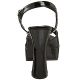 Preto Verniz 13 cm DOLLY-09 Saltos Altos para Homens