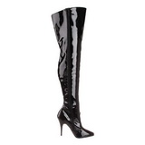 Preto Verniz 13 cm SEDUCE-3010 Botas Ate A Coxa para Homens