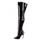 Preto Verniz 13 cm SEDUCE-3010 bota acima do joelho