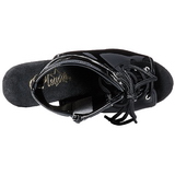 Preto Verniz 15,5 cm DELIGHT-1016 Botinha Feminino Open Toe