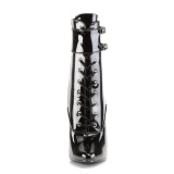 Preto Verniz 15 cm DOMINA-1023 Botinha Mulher para Homens