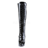 Preto Verniz 15 cm DOMINA-2020 Botas Mulher para Homens
