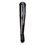 Preto Verniz 15 cm DOMINA-3000 Botas Ate A Coxa para Homens