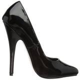 Preto Verniz 15 cm DOMINA-420 Scarpin Saltos Altos para Homens