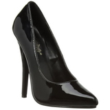 Preto Verniz 15 cm DOMINA-420 Scarpin Saltos Altos para Homens