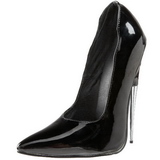 Preto Verniz 15 cm SCREAM-01 Fetish Scarpin Salto Alto