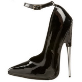Preto Verniz 15 cm SCREAM-12 Sapatos Scarpin Stiletto Salto Agulha