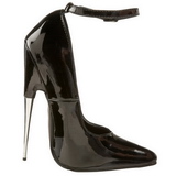 Preto Verniz 15 cm SCREAM-12 Sapatos Scarpin Stiletto Salto Agulha