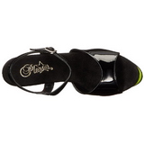 Preto Verniz 18 cm RAINBOW-309UV Sandálias Plataforma Neon