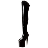 Preto Verniz 20 cm PLEASER FLAMINGO-3000 bota acima do joelho