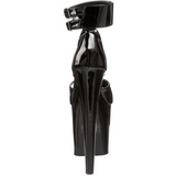 Preto Verniz 20 cm XTREME-875 Plataforma Sapatos Salto Alto