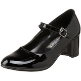 Preto Verniz 5 cm SCHOOLGIRL-50 classico calçados scarpini