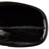 Preto Verniz 8 cm GOGO-3000 Botas Ate A Coxa para Homens