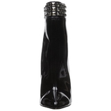 Preto Vernizado 13 cm SEXY-1006 Botinha Cano Curto Mulher