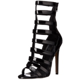 Preto Vernizado 13 cm SEXY-52 Botinha Cano Curto Mulher