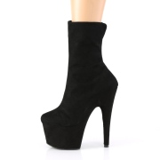 Preto faux suede 18 cm ADORE-1042 botinha pole dance