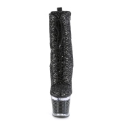 Preto glitter 20 cm SPECTATOR-1040G botinha de saltos pole dance