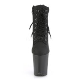 Preto imitação de camurça 20 cm FLAMINGO-800TL botinhas pleaser plataforma