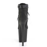 Preto imitação de camurça 20 cm FLAMINGO-800TL botinhas pleaser plataforma