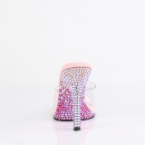 Rosa 11,5 cm GALA-01DMM Mules de salto alto strass
