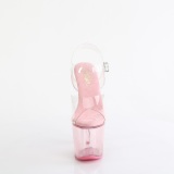 Rosa 18 cm LOVESICK-708T Acrílico plataforma salto alto mulher