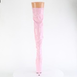 Rosa 20 cm FLAMINGO-3000HWR Holograma botas overknee de saltos pole dance