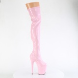 Rosa 20 cm FLAMINGO-3000HWR Holograma botas overknee de saltos pole dance