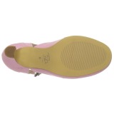 Rosa 7,5 cm retro vintage FLAPPER-11 Pinup sapatos scarpin com saltos baixos