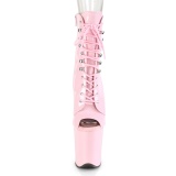 Rosa Envernizado 20 cm FLAMINGO-1021 botinha plataforma salto alto