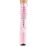 Rosa Envernizado 23 cm INFINITY-1020 botinhas pleaser com plataforma