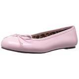Rosa Envernizado ANNA-01 numeros grandes sapatos bailarina