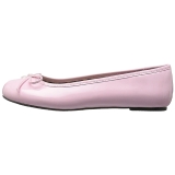 Rosa Envernizado ANNA-01 numeros grandes sapatos bailarina