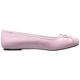 Rosa Envernizado ANNA-01 numeros grandes sapatos bailarina