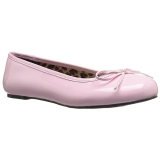 Rosa Envernizado ANNA-01 numeros grandes sapatos bailarina