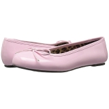 Rosa Envernizado ANNA-01 numeros grandes sapatos bailarina