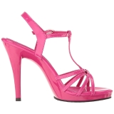 Rosa Verniz 12 cm FLAIR-420 Saltos Altos para Homens