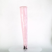 Rosa Verniz 13 cm SEDUCE-3000 Botas Ate A Coxa para Homens