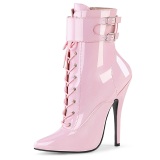 Rosa Verniz 15 cm DOMINA-1023 Botinha Mulher para Homens