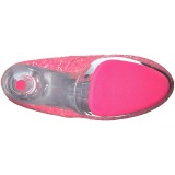 Rosa glitter 18 cm ADORE-1020G botinha plataforma salto alto