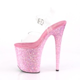 Rosa glitter 20 cm FLAMINGO-808CF sapatos de saltos pole dance